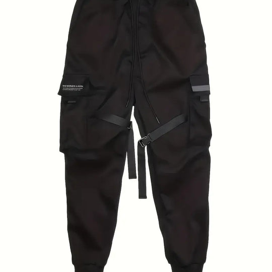 Herren Technische Cargo-Jogginghose mit Mehrfachtaschen, Gurtriemen & elastischem Bündchen Nord Taschen