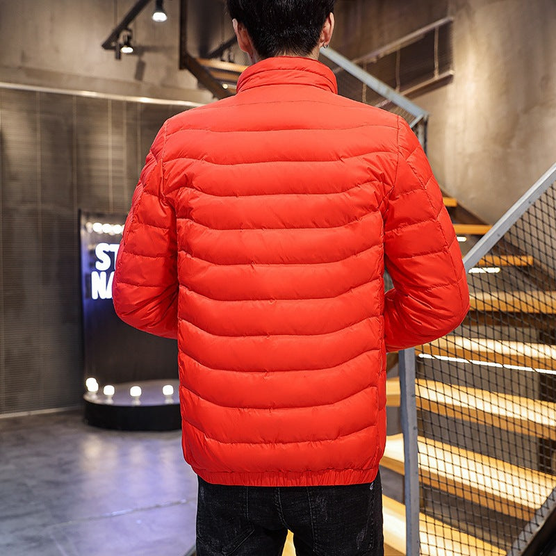 Herren Leichte gesteppte Daunenoptik-Jacke mit Stehkragen Nord Taschen