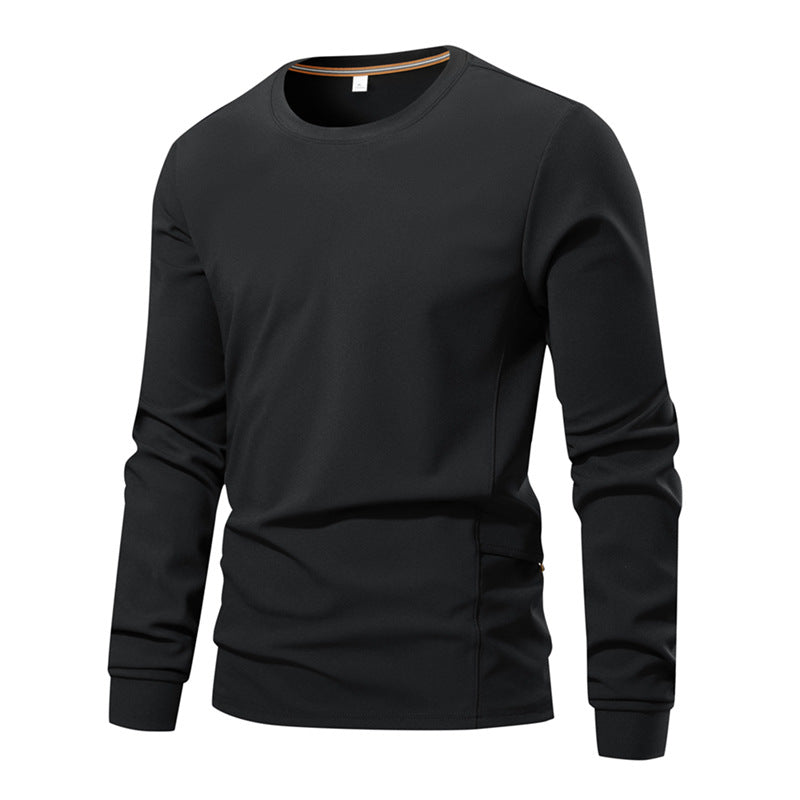 Herren Atmungsaktives Langarm-Technikshirt mit Rundhals und seitlicher Utility-Tasche Nord Taschen
