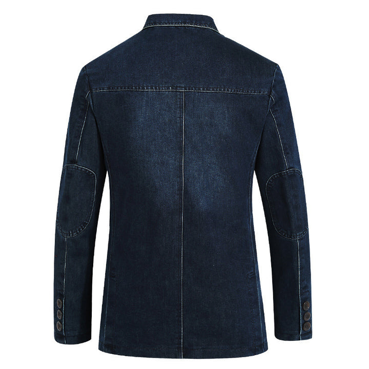 Herren  Jeansblazer im Tailored-Schnitt mit aufgesetzten Taschen und elastischem Denim Nord Taschen