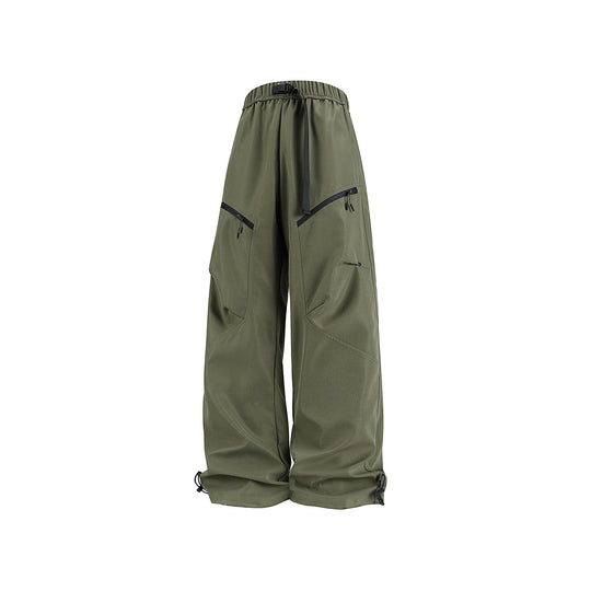 Herren Weite Technical‑Cargo‑Hose mit Tunnelzugbund, verstellbaren Beinabschlüssen und Reißverschlusstaschen Nord Taschen