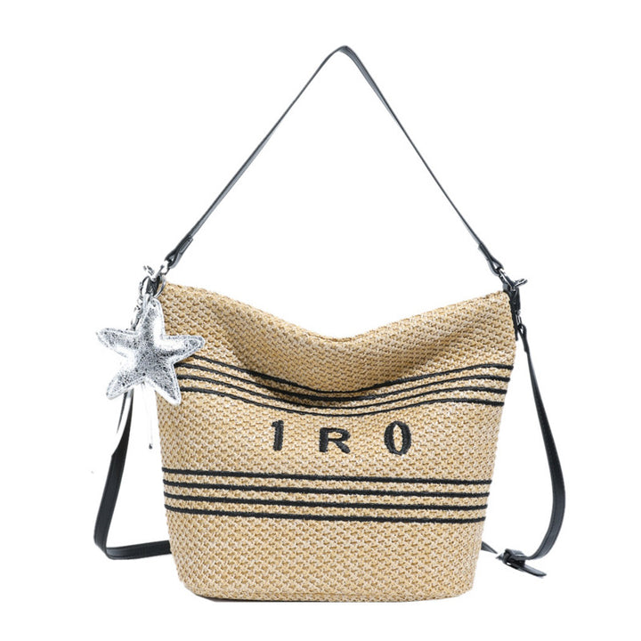 Damen modische Strandtasche aus hochwertigem Strohgewebe Nord Taschen