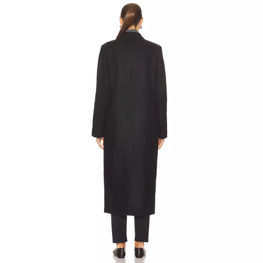 Damen Maxilanger Zweireihiger Wollmix-Longcoat mit maßgeschneidertem Finish Nord Taschen