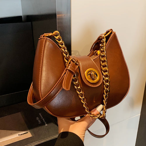 Damen Hobo-Tasche mit eleganter Kettenverzierung und hochwertigem Leder Nord Taschen