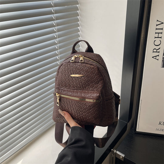 Damen Rucksack mit geflochtenem Design und goldenen Akzenten Nord Taschen