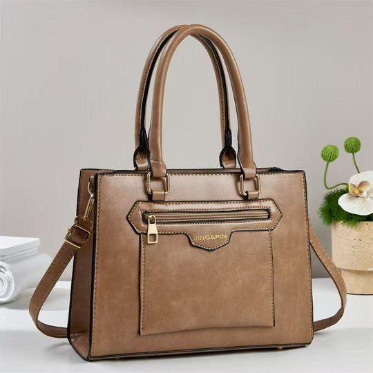 Damen Handtasche mit abnehmbarem Schulterriemen und strapazierfähiger Lederoberfläche Nord Taschen