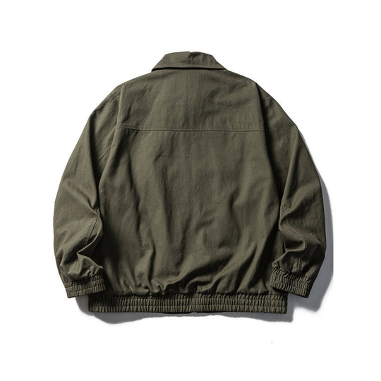 Herren Boxy-Fieldjacke im Utility-Look mit Stehkragen, durchgehendem Reißverschluss und elastischem Saum Nord Taschen