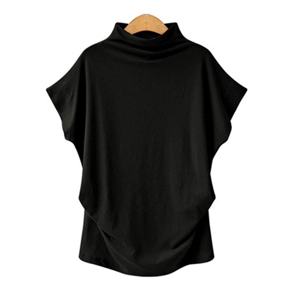 Damen Drapiertes Oversize-Top Stehkragen