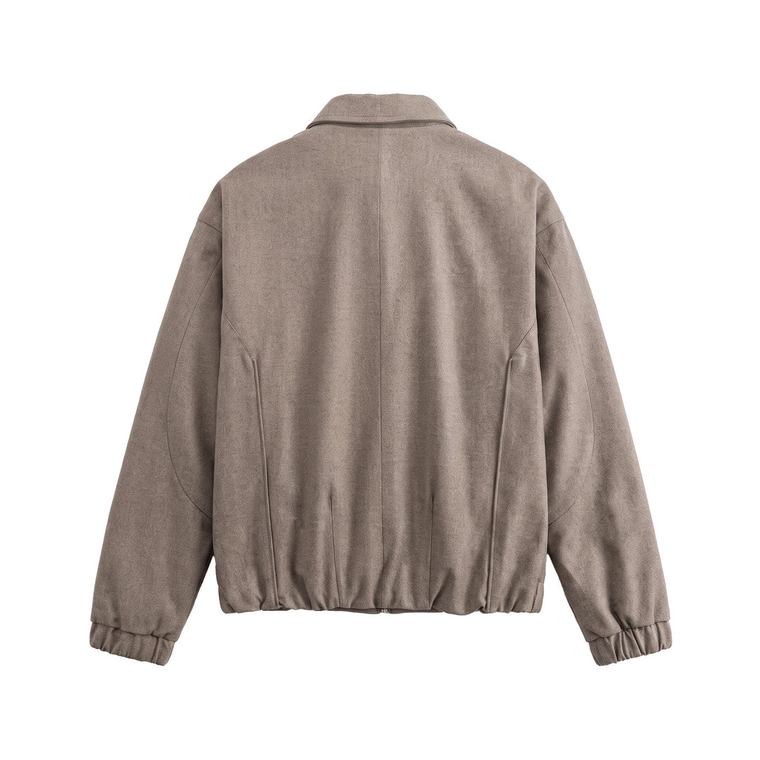 Herren Kurz geschnittener Wollmix‑Blouson mit verdeckter Druckknopfblende Nord Taschen