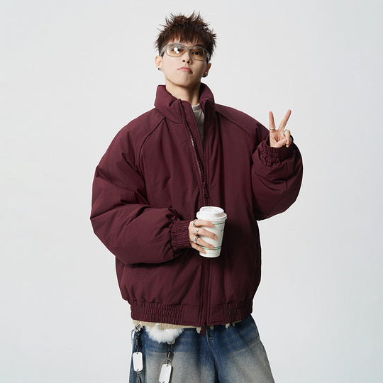 Herren Oversized Windjacke mit Stehkragen und elastischen Bündchen Nord Taschen