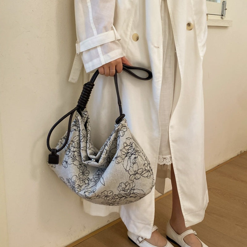 Damen modische Schultertasche mit floralem Muster Nord Taschen