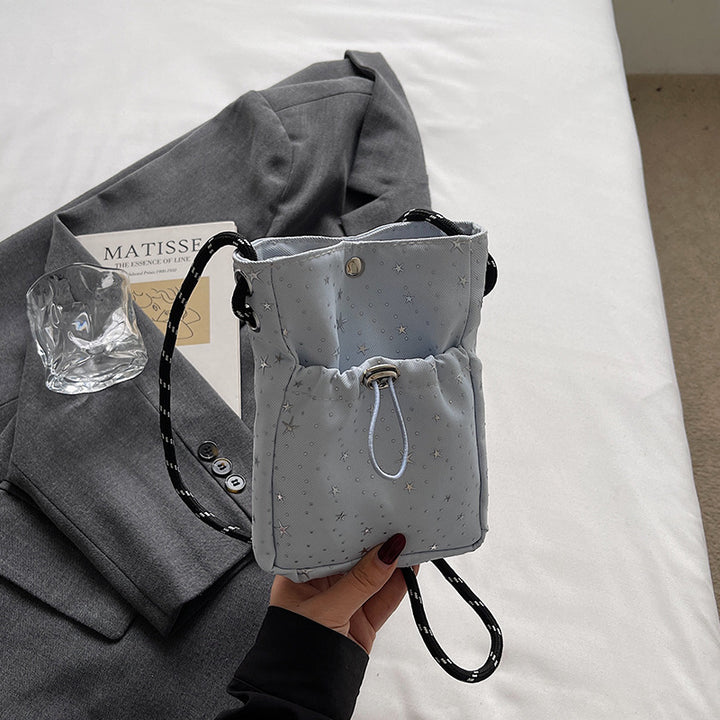 Damen Trendige Umhängetasche aus hochwertigem Material mit funkelndem Sternendesign Nord Taschen