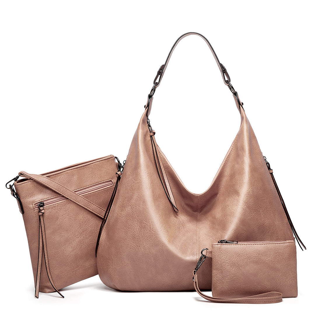 Damen Hobo-Tasche mit abnehmbarer Umhängetasche und praktischer Kosmetiktasche Nord Taschen
