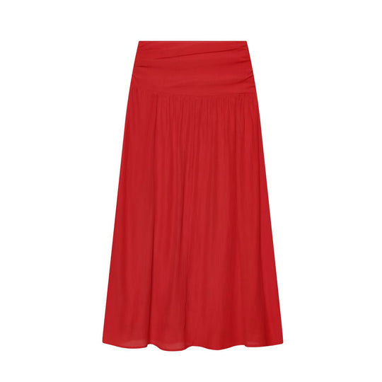 Damen Leichtes plissiertes Crop-Top mit Rüschenkragen und Kordelzug Nord Taschen