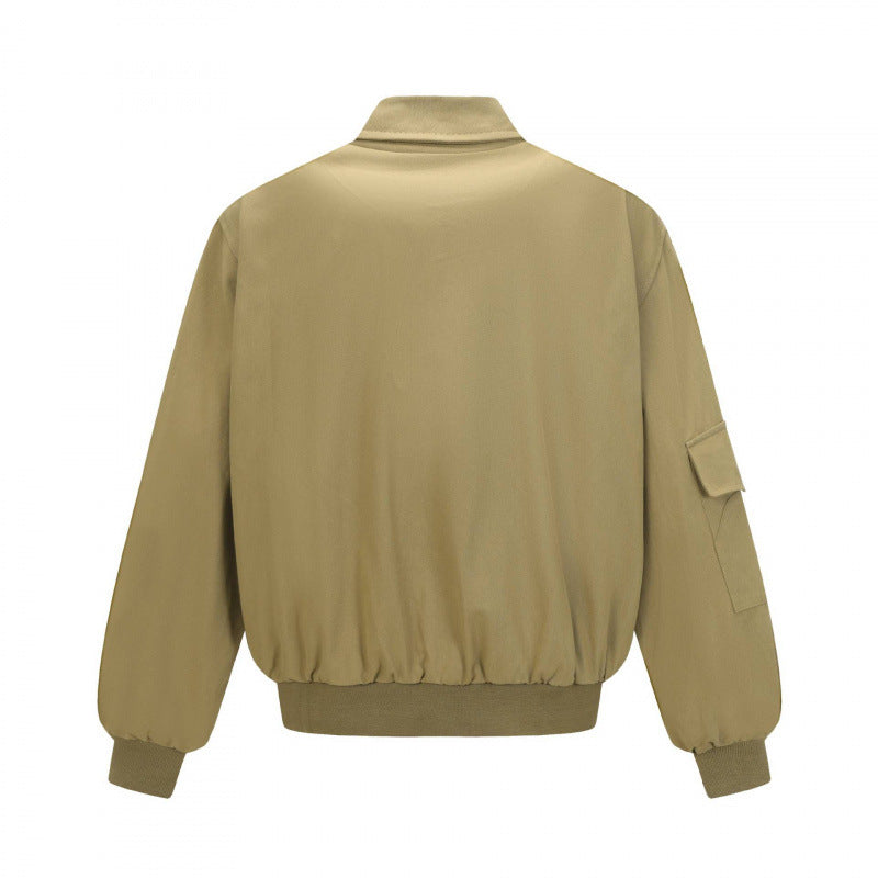 Unisex Oversize-Bomberjacke im Utility-Stil mit Reißverschluss, aufgesetzten Klappentaschen und Rippabschluss Nord Taschen