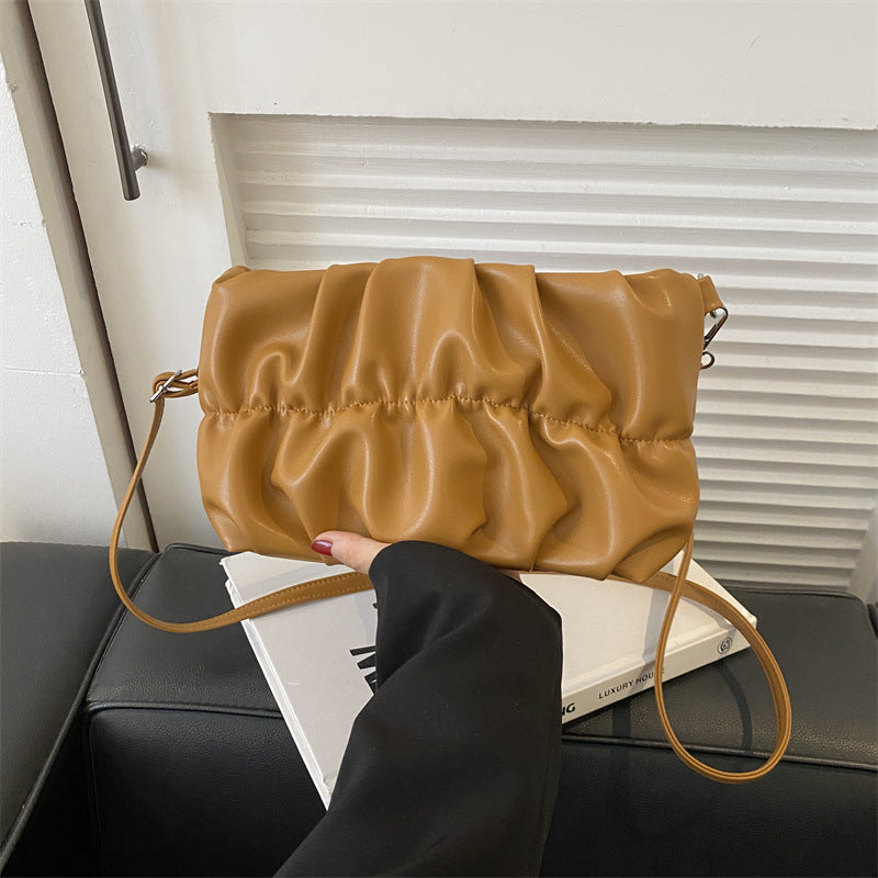 Damen trendige Clutch-Tasche mit Raffungen Nord Taschen