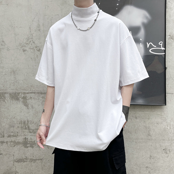 Herren oversized Rollkragen-T-Shirt mit halblangen Ärmeln und lässiger Boxy-Passform Nord Taschen