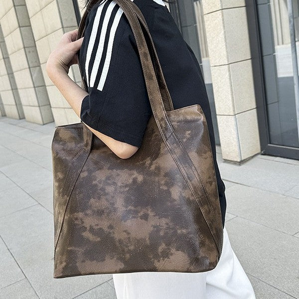 Damen elegante Einkaufstasche aus PU-Leder mit strukturiertem Design Nord Taschen