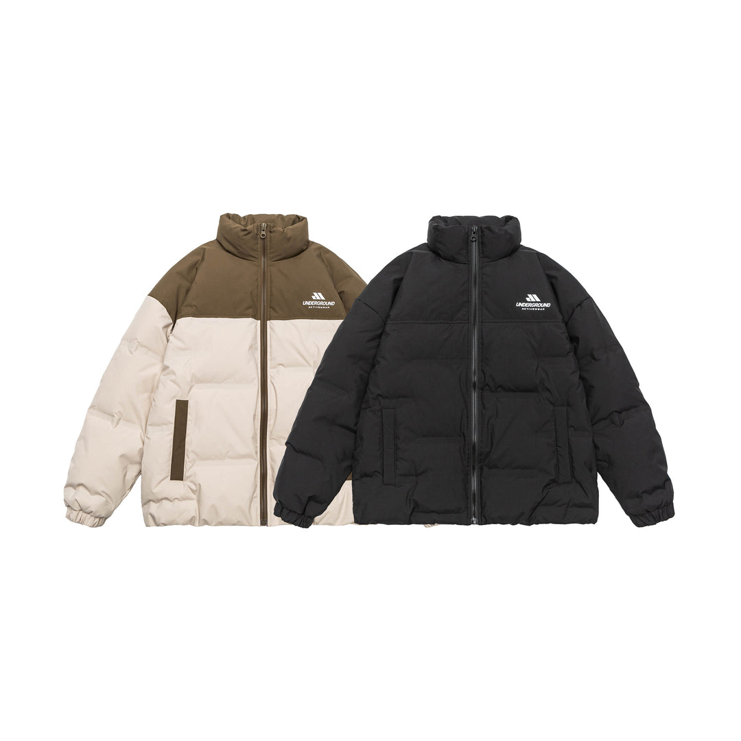 Unisex Gepolsterte Komfort-Pufferjacke mit hohem Stehkragen und Markenlogo Nord Taschen