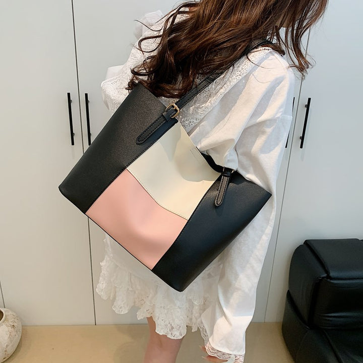 Damen geräumige Tote-Bag mit eleganten Farbblockdetails Nord Taschen