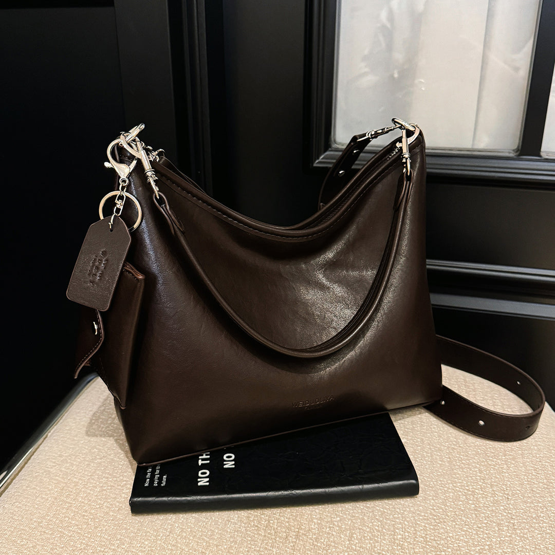 Damen Hobo-Tasche aus hochwertigem Kunstleder mit abnehmbarem Schulterriemen Nord Taschen