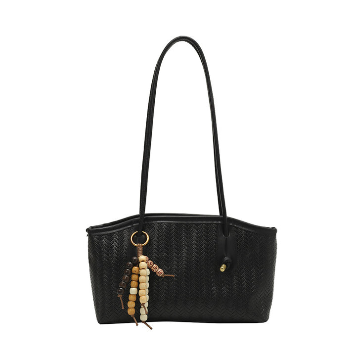 Damen Shopper-Tasche mit strukturiertem Design und verspieltem Anhänger Nord Taschen