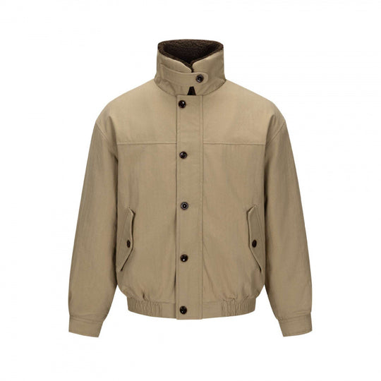 Herren Kurz geschnittene Blouson-Jacke im Field-Stil mit Teddykragen und Pattentaschen Nord Taschen