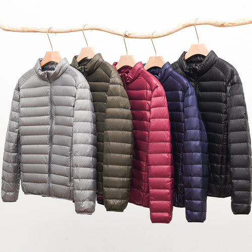 Herren Ultraleichte gesteppte Kapuzenjacke mit winddichter Mikrofaserfüllung Nord Taschen