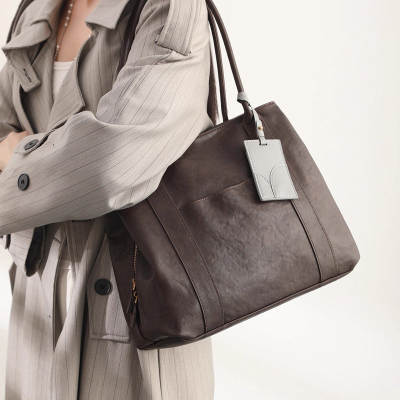 Damen elegante Tragetasche mit großen Fächern und robusten Griffen Nord Taschen