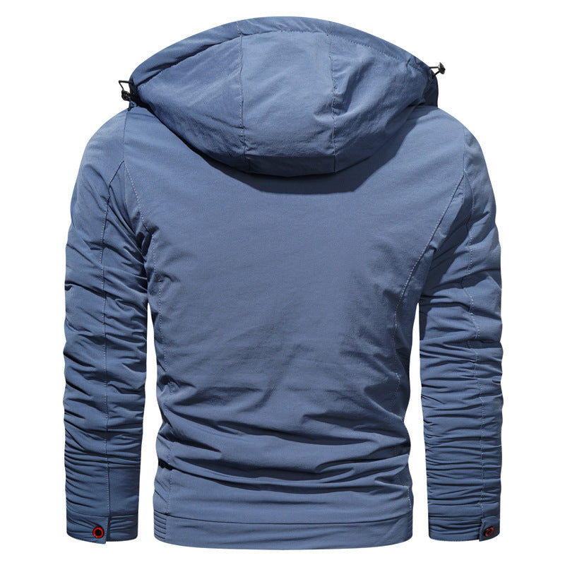 Herren leichte Softshell-Kapuzenjacke mit wasserabweisender Brusttasche und verdecktem Reißverschluss Nord Taschen