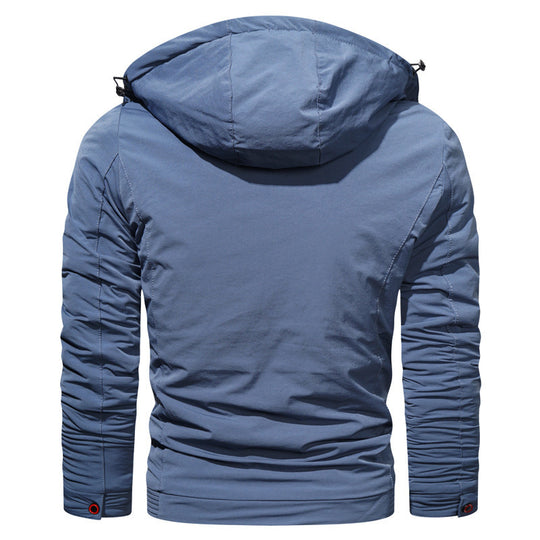 Herren leichte Softshell-Kapuzenjacke mit wasserabweisender Brusttasche und verdecktem Reißverschluss Nord Taschen