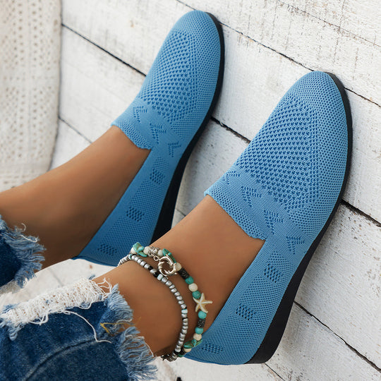 Damen Atmungsaktive Slip-On Sneakers mit flexiblem Strickdesign - Arvani
