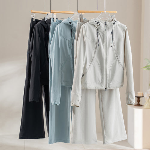 Damen Leichte Softshell-Outdoorjacke mit Kapuze und Zwei-Wege-Reißverschluss Nord Taschen