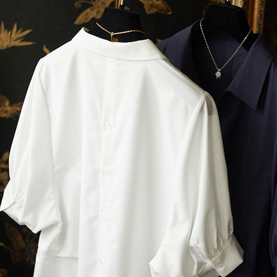 Damen Elegante Bluse mit Übergrößen und weiten Ärmeln Nord Taschen