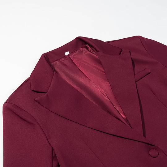 Damen Taillierter Ein-Knopf-Blazer mit softem Revers, gefütterter Innenseite und Pattentaschen Nord Taschen