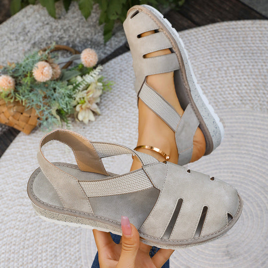 Damen Atmungsaktive Freizeitsandalen mit elastischen Riemen und ergonomischem Fußbett Nord Taschen
