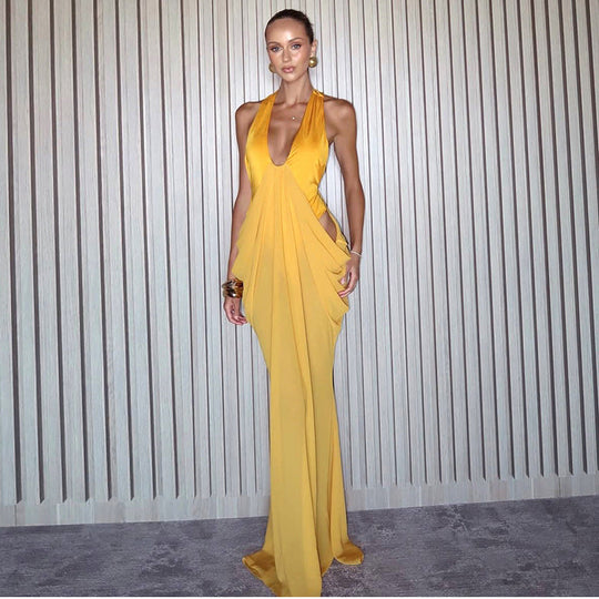 Damen Elegantes Wickelkleid mit tiefem V-Ausschnitt und raffinierten Drapierungen Nord Taschen