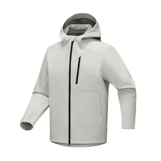 Herren Technische Softshell-Outdoorjacke mit Kapuze, wasserabweisender Membran und verschweißten Reißverschlüssen Nord Taschen