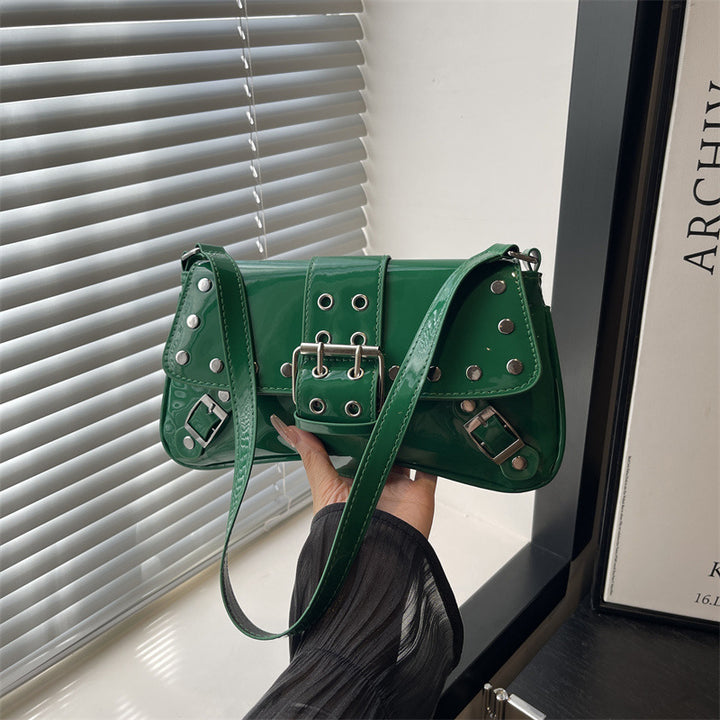 Damen edle Schultertasche mit trendigem Schnallenverschluss Nord Taschen