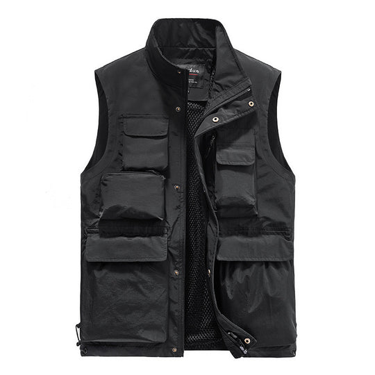 Herren Multifunktionale Utility‑Weste mit Mesh‑Futter und Mehrfach‑Taschen Nord Taschen