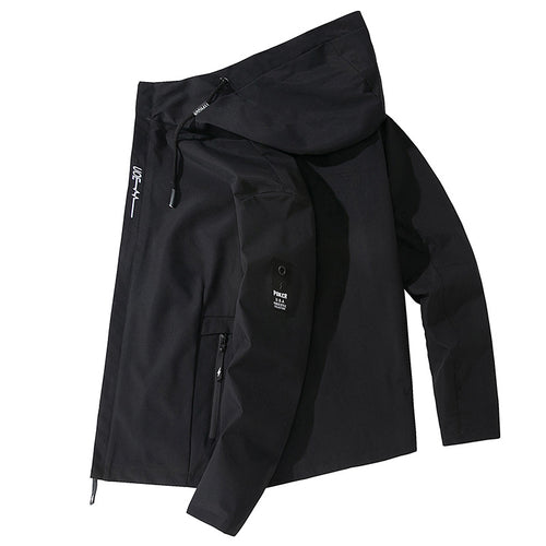 Herren Leichte wasserabweisende Tech-Hoodiejacke mit Kapuze, Reißverschlusstaschen und verstellbarem Saum Nord Taschen