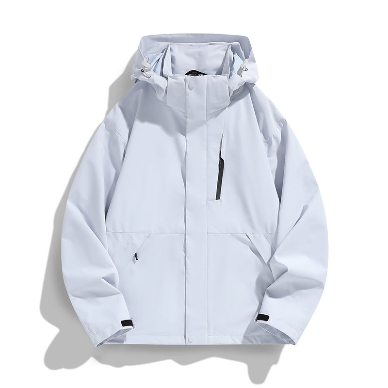 Damen Oversize Softshell-Kapuzenjacke mit Drop-Shoulder, verdeckten Reißverschlüssen und Kordelzug Nord Taschen