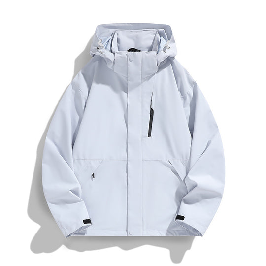 Damen Oversize Softshell-Kapuzenjacke mit Drop-Shoulder, verdeckten Reißverschlüssen und Kordelzug Nord Taschen