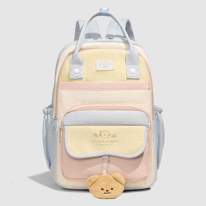 Damen Rucksack mit multifunktionalem Fächerdesign und verspieltem Plüschanhänger Nord Taschen