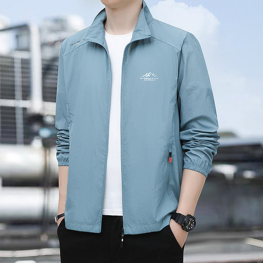 Herren Leichte Outdoor-Jacke mit hohem Stehkragen Nord Taschen