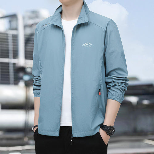 Herren Leichte Outdoor-Jacke mit hohem Stehkragen Nord Taschen