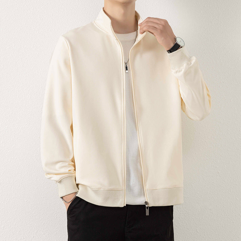 Herren Minimalistische Zip‑Blousonjacke aus technischem Stretchmaterial mit Stehkragen Nord Taschen