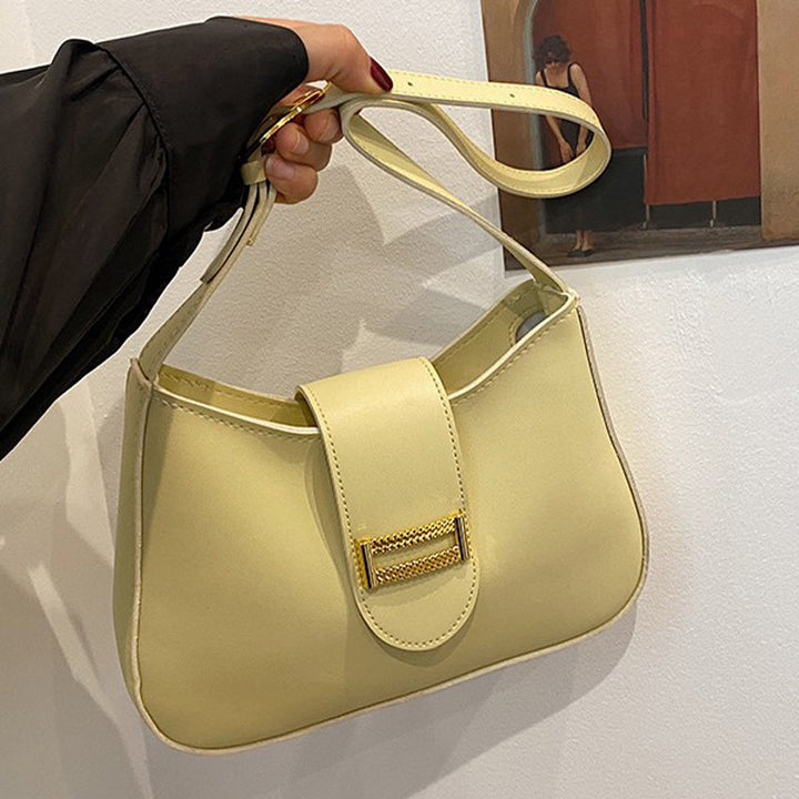 Damen Designer Umhängetasche mit stilvoller Klappenverzierung Nord Taschen