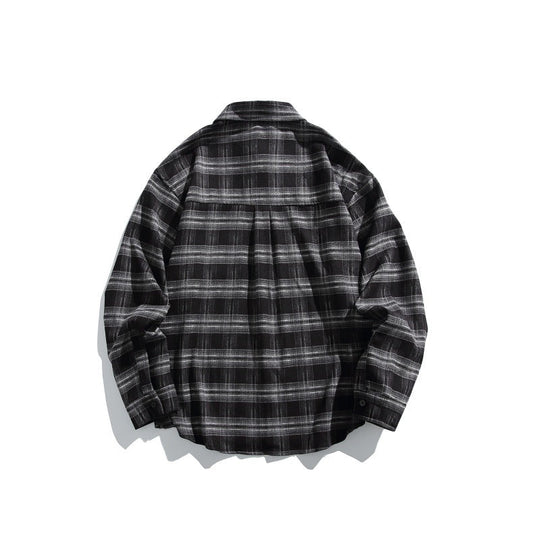 Herren Karierte Overshirt-Hemdjacke im Boxy-Relaxed-Schnitt Nord Taschen