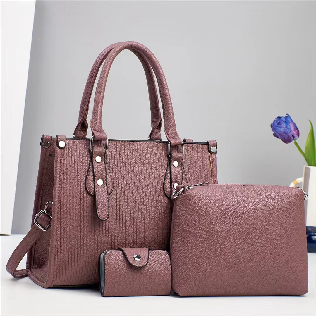 Damen elegante Handtasche mit strukturiertem Design und abnehmbaren Zubehör Nord Taschen